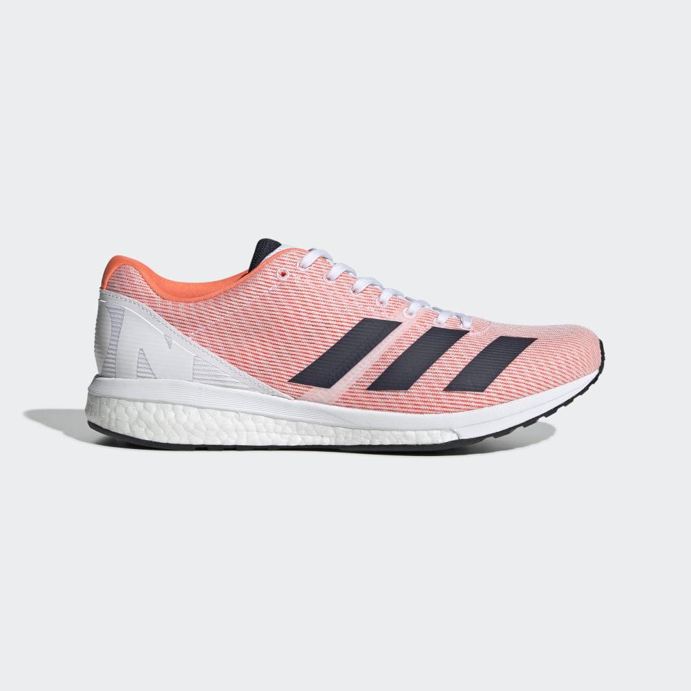 Adidas Men's Adizero Boston 8 Running Shoes White/Navy/Orange Ireland F34054